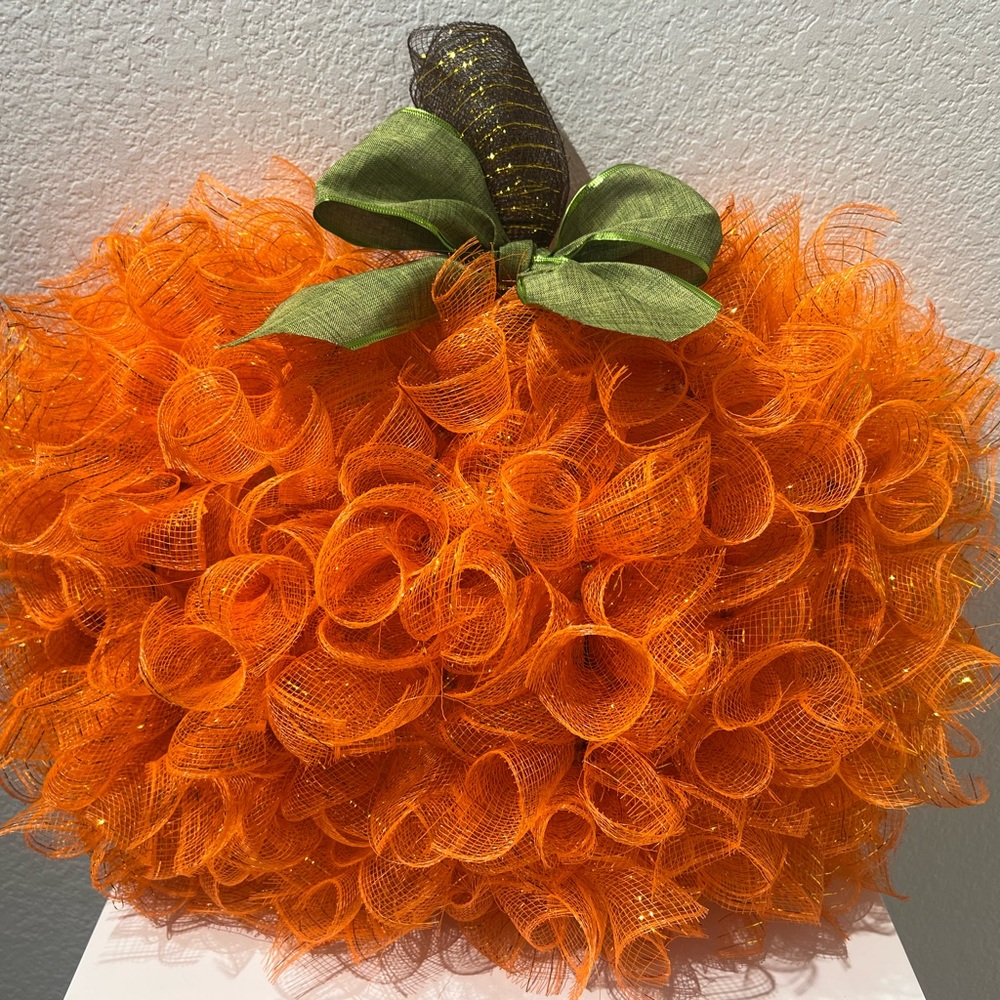 Handmade Pumpkin Wreath
